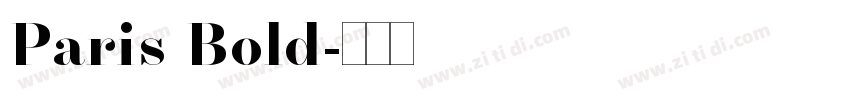Paris Bold字体转换